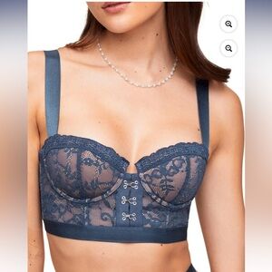 Adore Me Lace Bustier in Blue